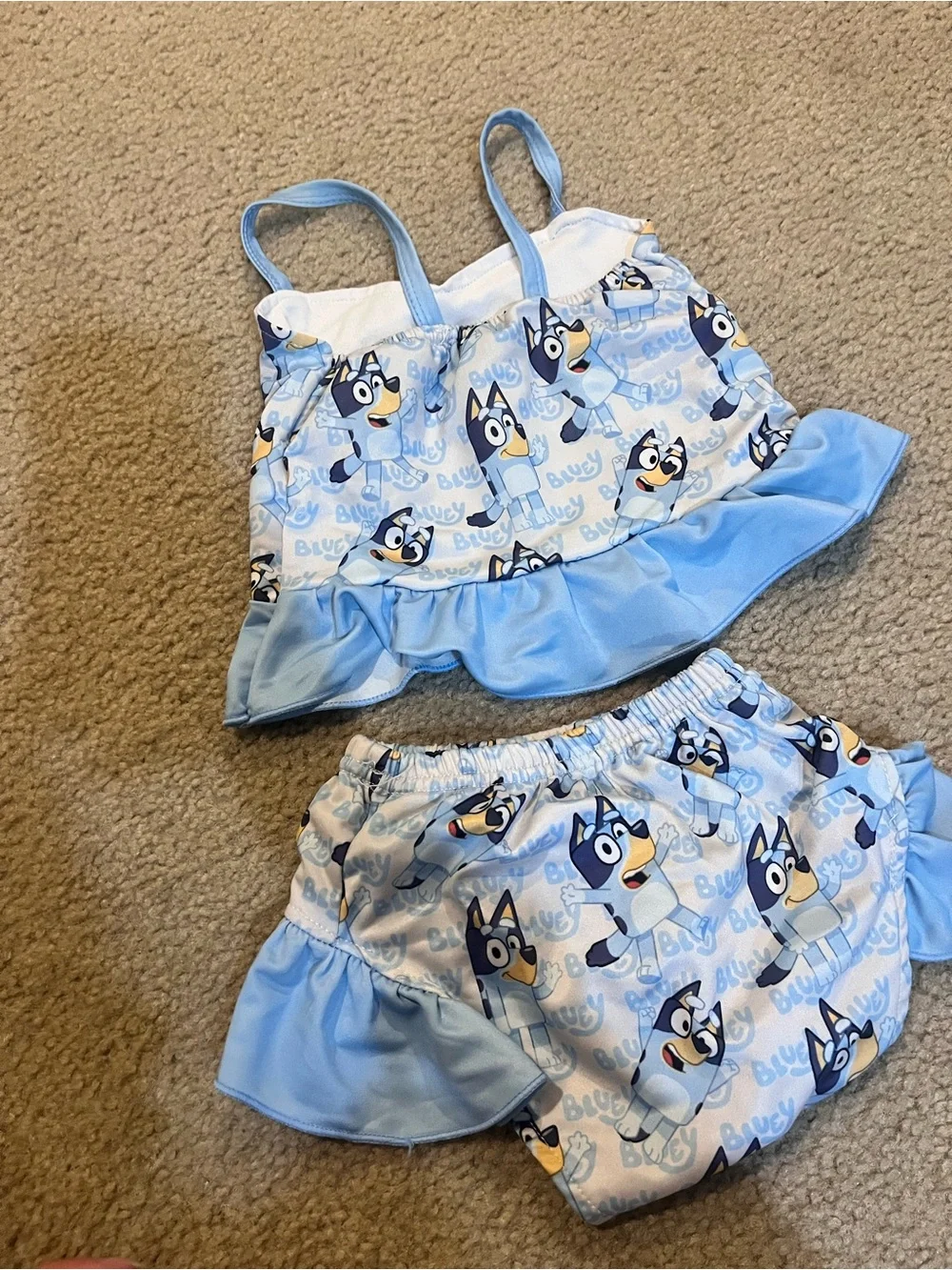 Bluey Print Ruffle Two-Piece Swim Set for Kids 4T